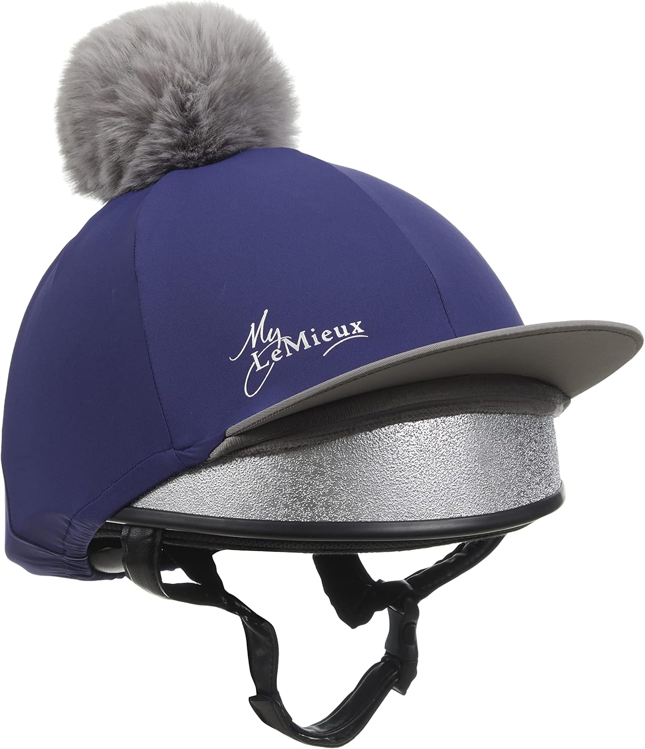 LeMieux Unisex Pompom Hat Silk - Breathable Headwear with 4 Way Stretch Fabric - Snug & Secure Fit - One Size