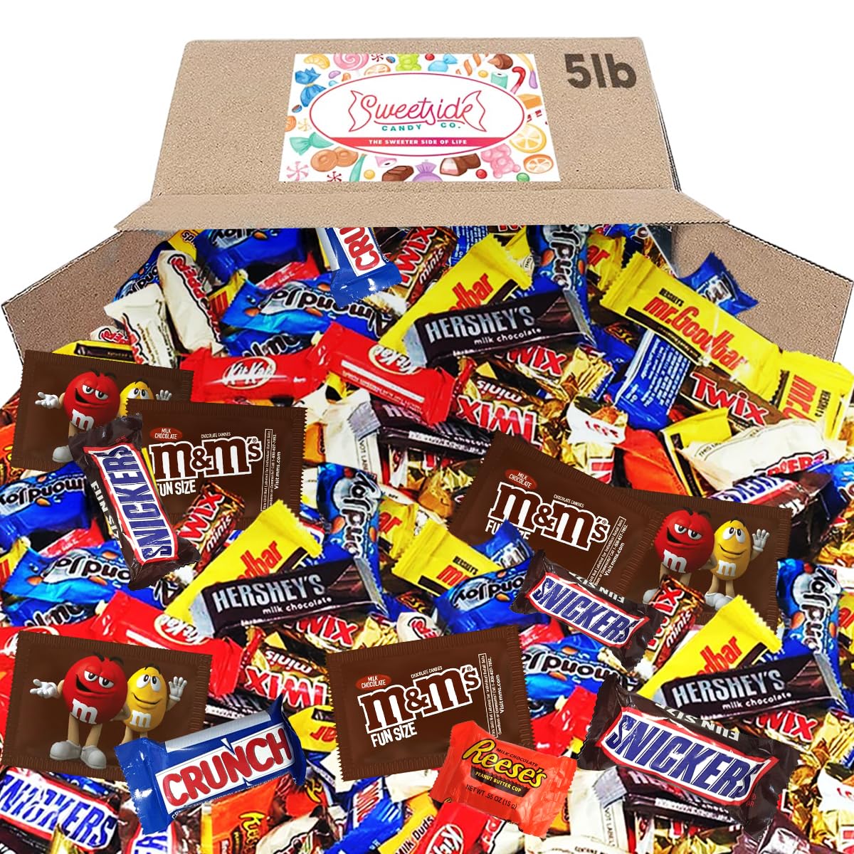 Chocolate Candy Variety Pack - Assorted Bulk Chocolate Mix - Movie Night Supplies, Gift, Snack Food Gift, Office Candy Assortment- Gift Bag for Birthday Party, Kids, College Students & Adults (5 LBS)