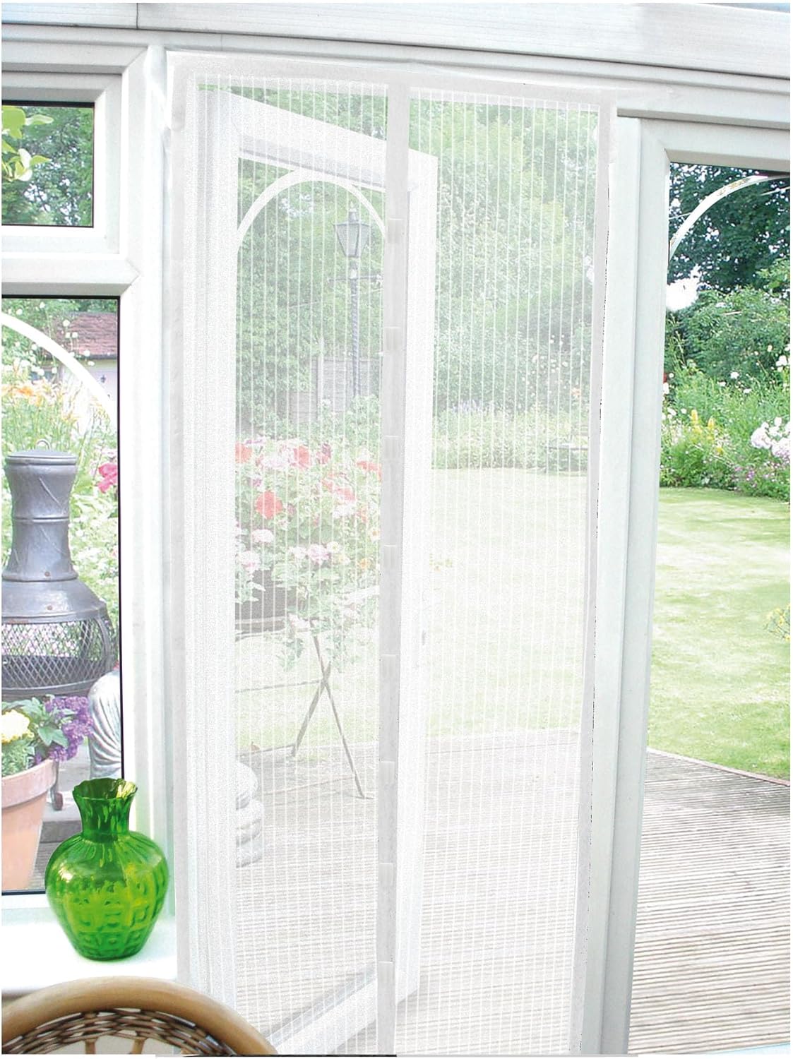 Magnetic Insect Door Screen - White