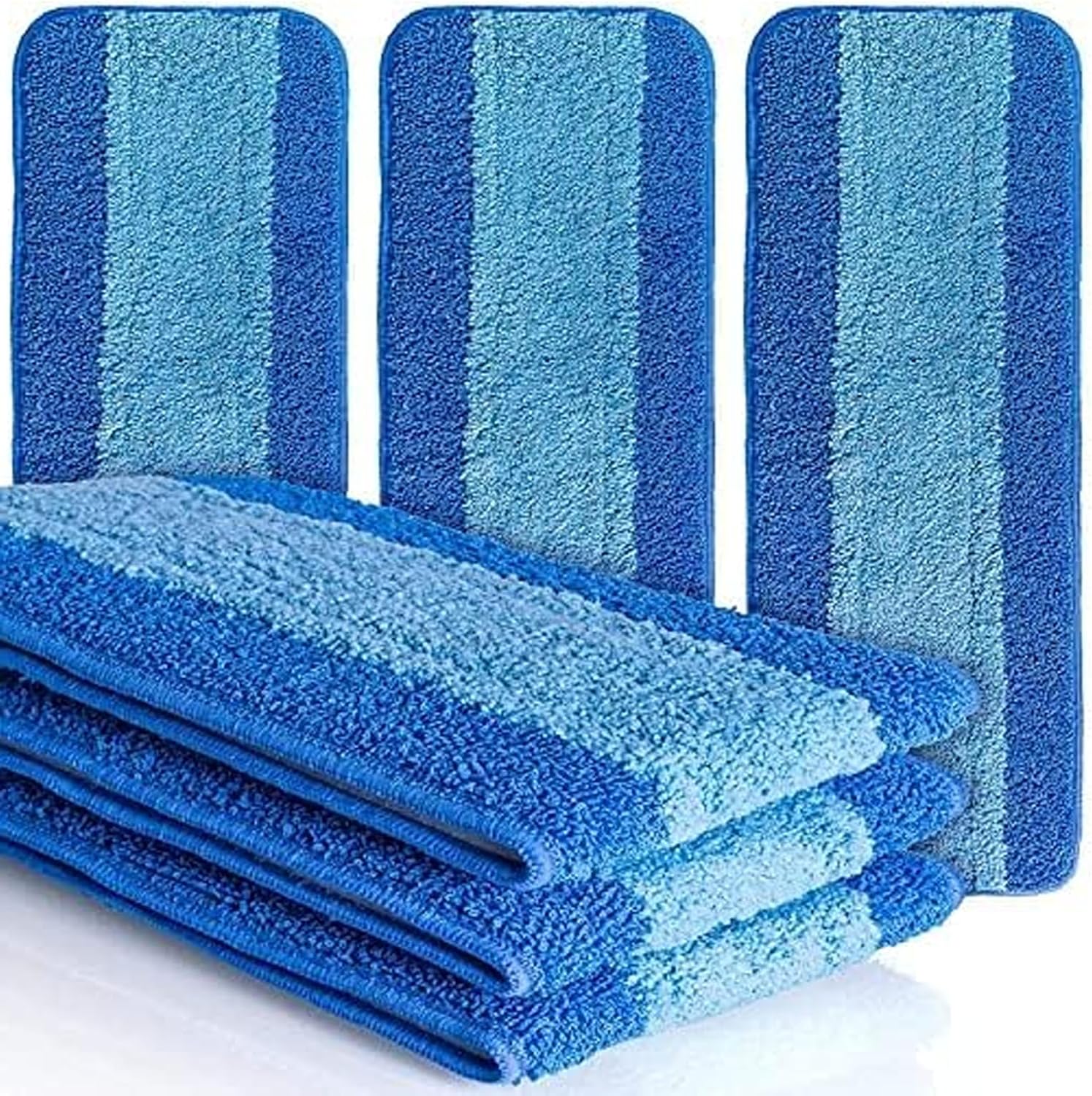6 Pack Microfiber Mop Pads for Hardwood Floor for Mop，Washable Microfiber Mop Pads Refills Replacement Mop Heads for Floor Cleaning