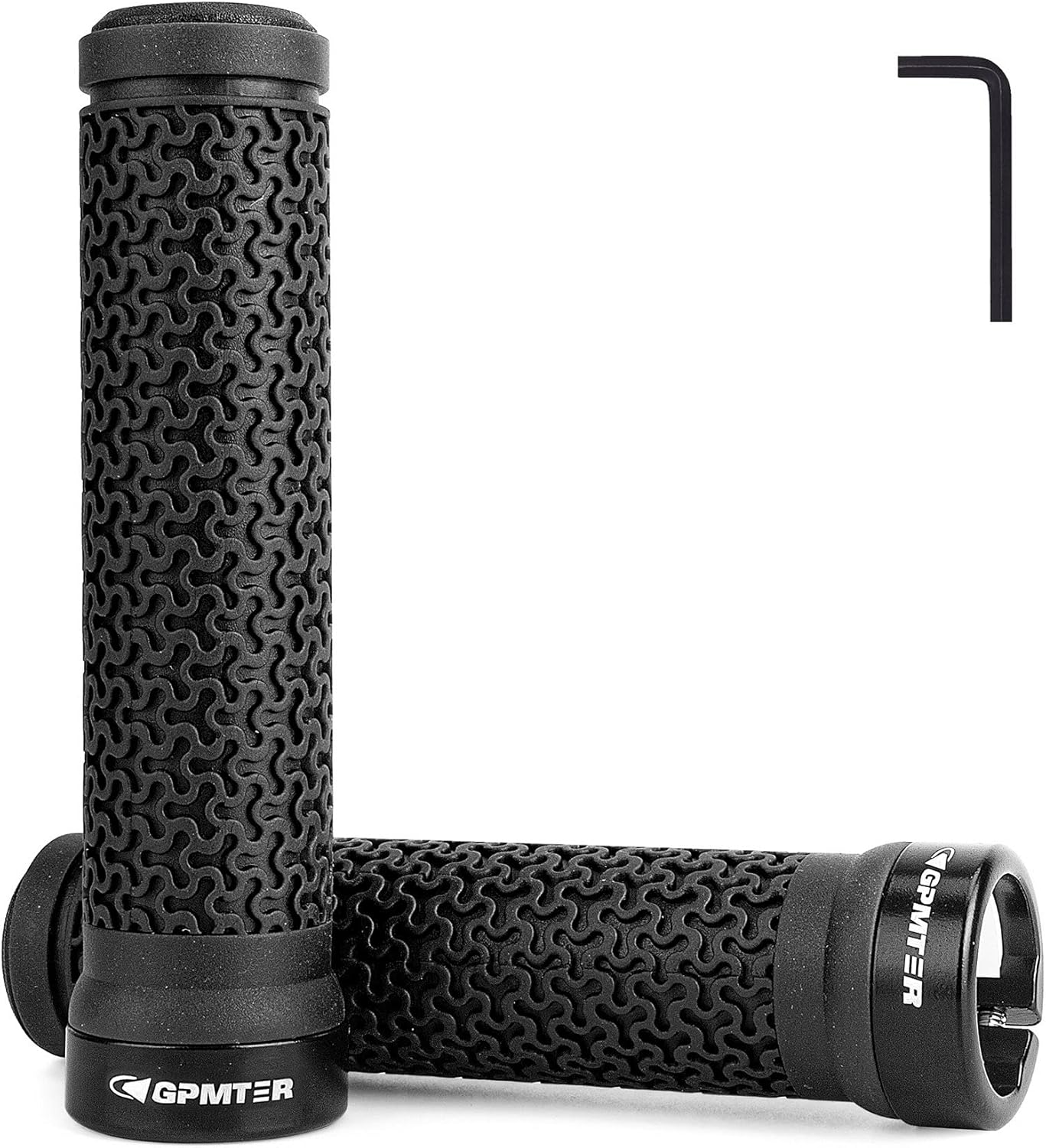 Bike Handlebar Grips, Single Lock on Bicycle Handle Bar, for BMX, Mountain, MTB, Beach Cruiser, Scooter, Folding Bike, Soft Non-Slip-Rubber Hand Grip Comfortable Ergonomic