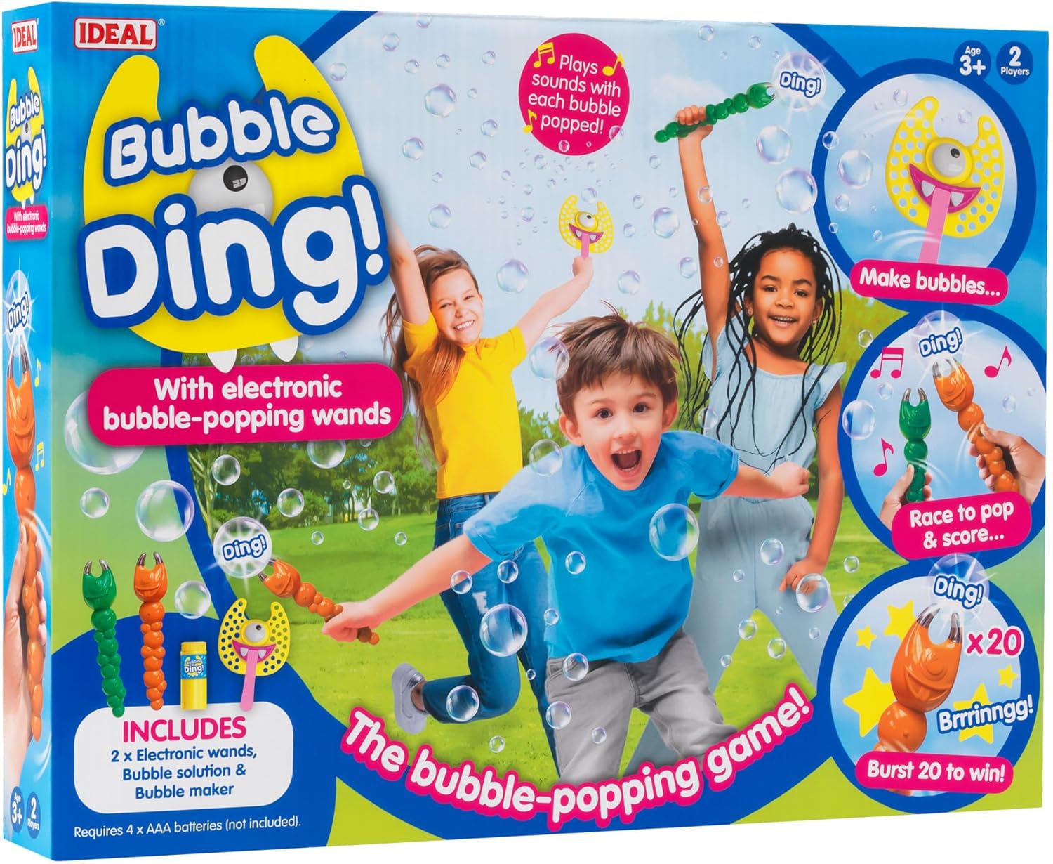 IDEAL | Bubble Ding! The bubble bursting game | Kids Games | Outdoor Games | For 1-2 Players | Ages 3+
