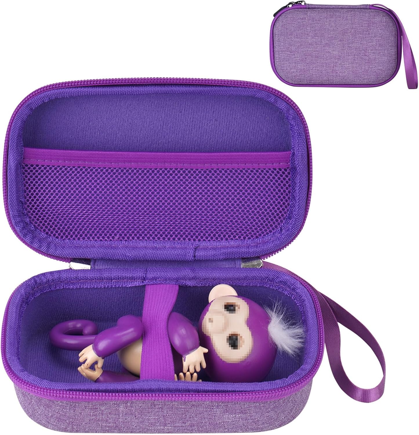 MGZNMTY Carrying Case Compatible with Fingerlings Monkey Toy - 2023 New Interactive Toys for Kids (Purple) (Only Case)