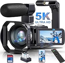 Video Camera Camcorder, 5K 64MP IR Night Vision Vlogging Camera 18X Zoom WiFi Digital Camera for YouTube 3.0'' Touch Screen Recorder Camera with 32GB SD Card, Microphone, 2.4G Remote Control