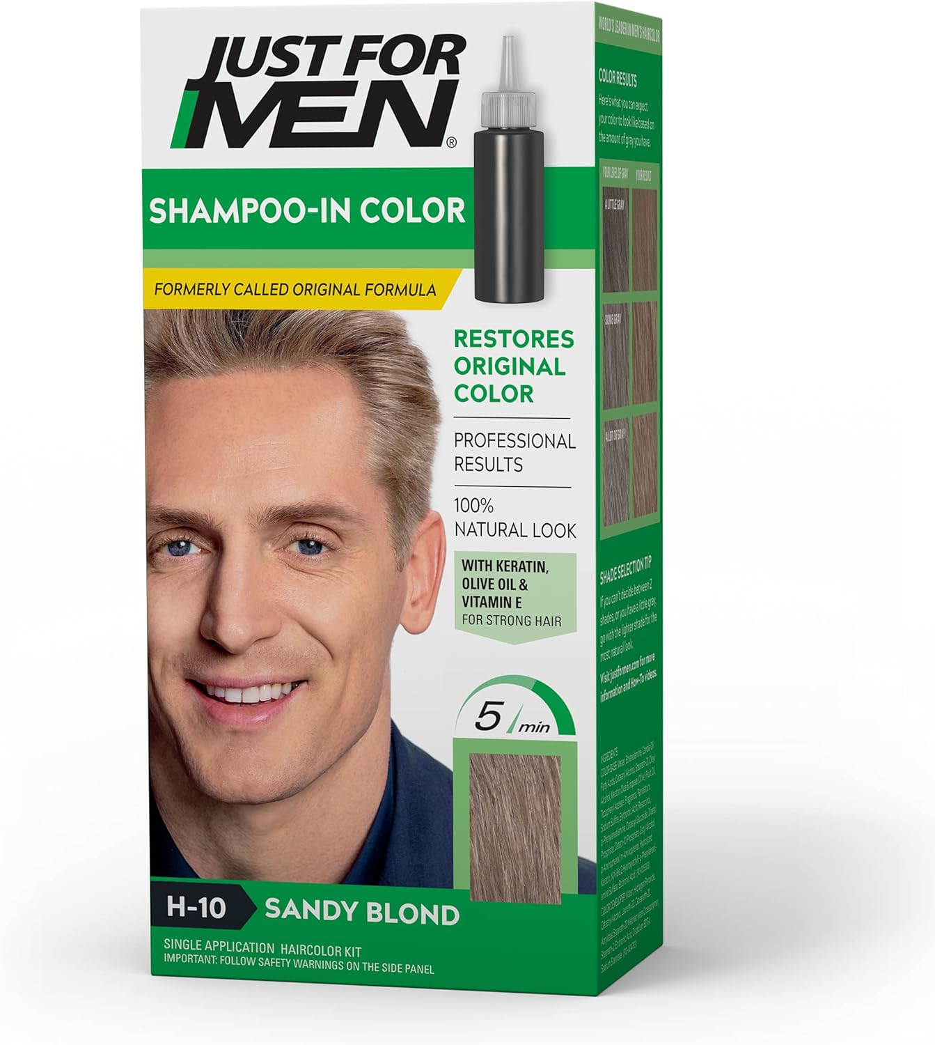 Just for Men Shampoo-In Hair Color Sandy Blond 10