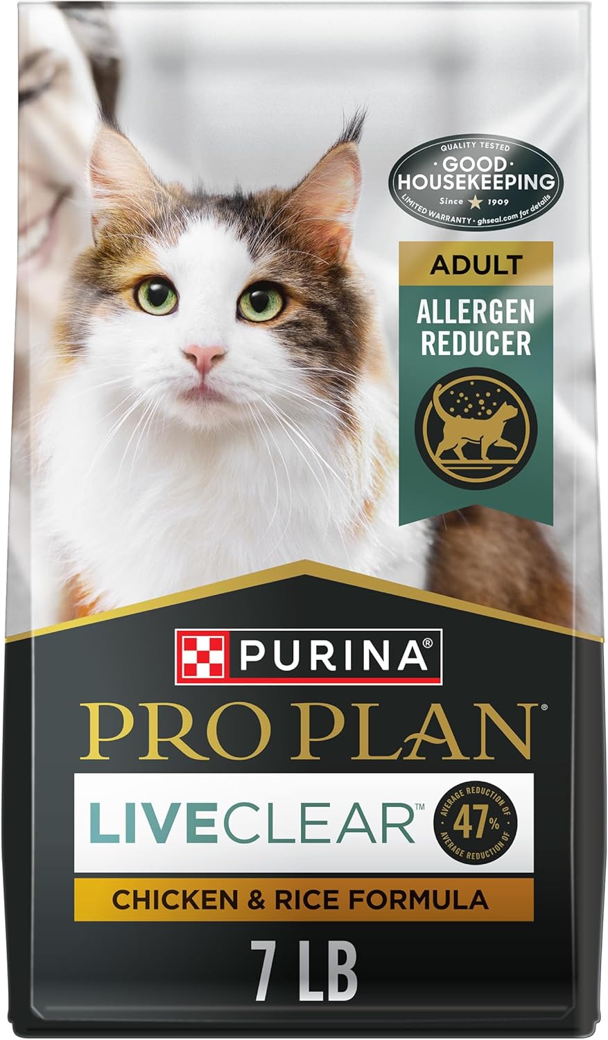 Purina Pro Plan Allergen Reducing, High Protein Cat Food, LIVECLEAR Chicken and Rice Formula