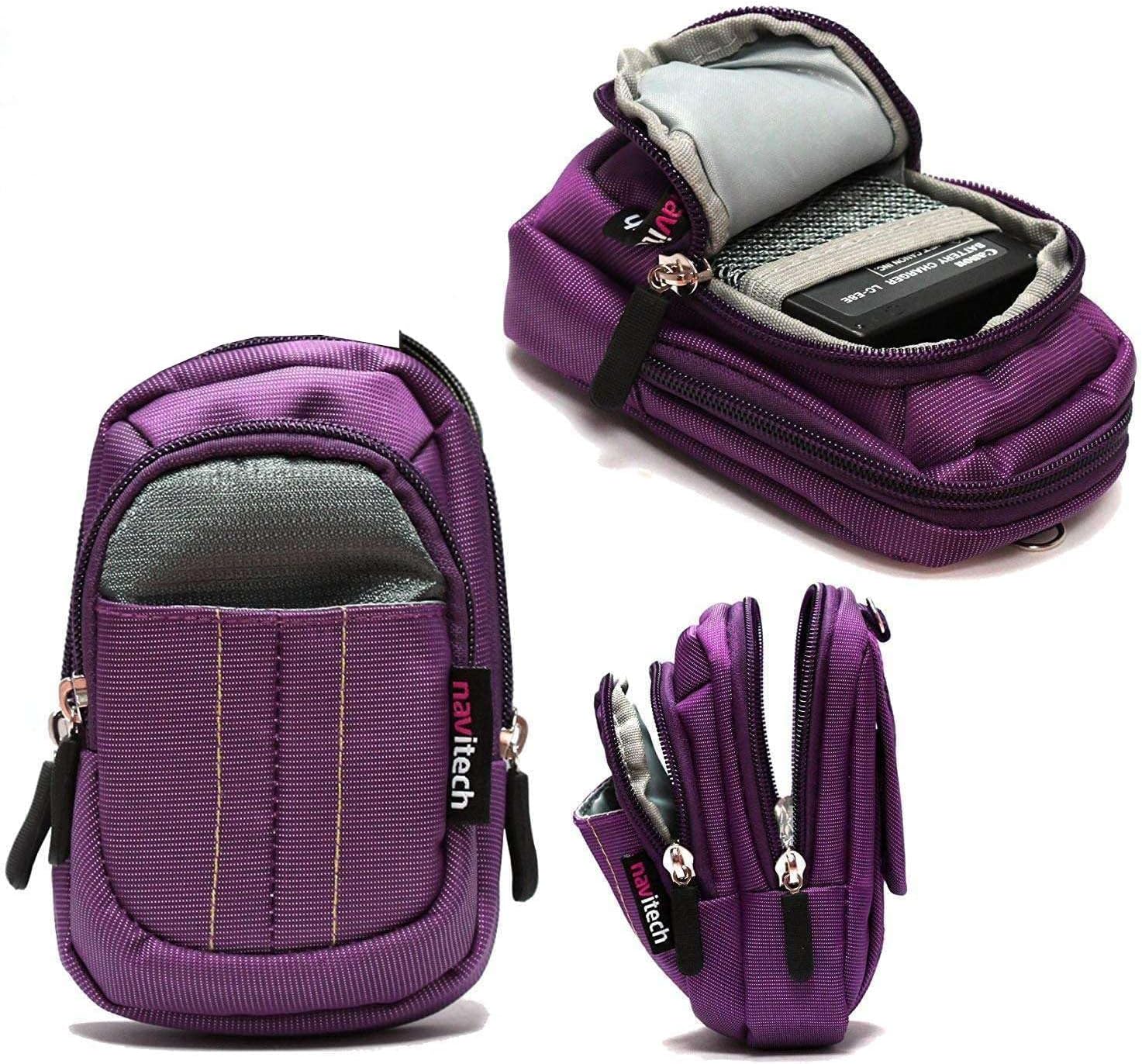Navitech Purple Compact Camera Case Compatible with ToAuite 4K Digital Camera