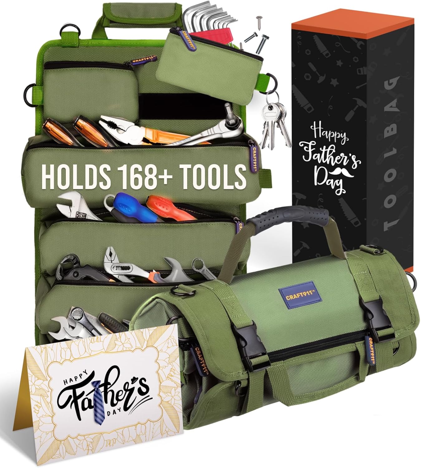 Tool Roll Up Bag V4 -Green
