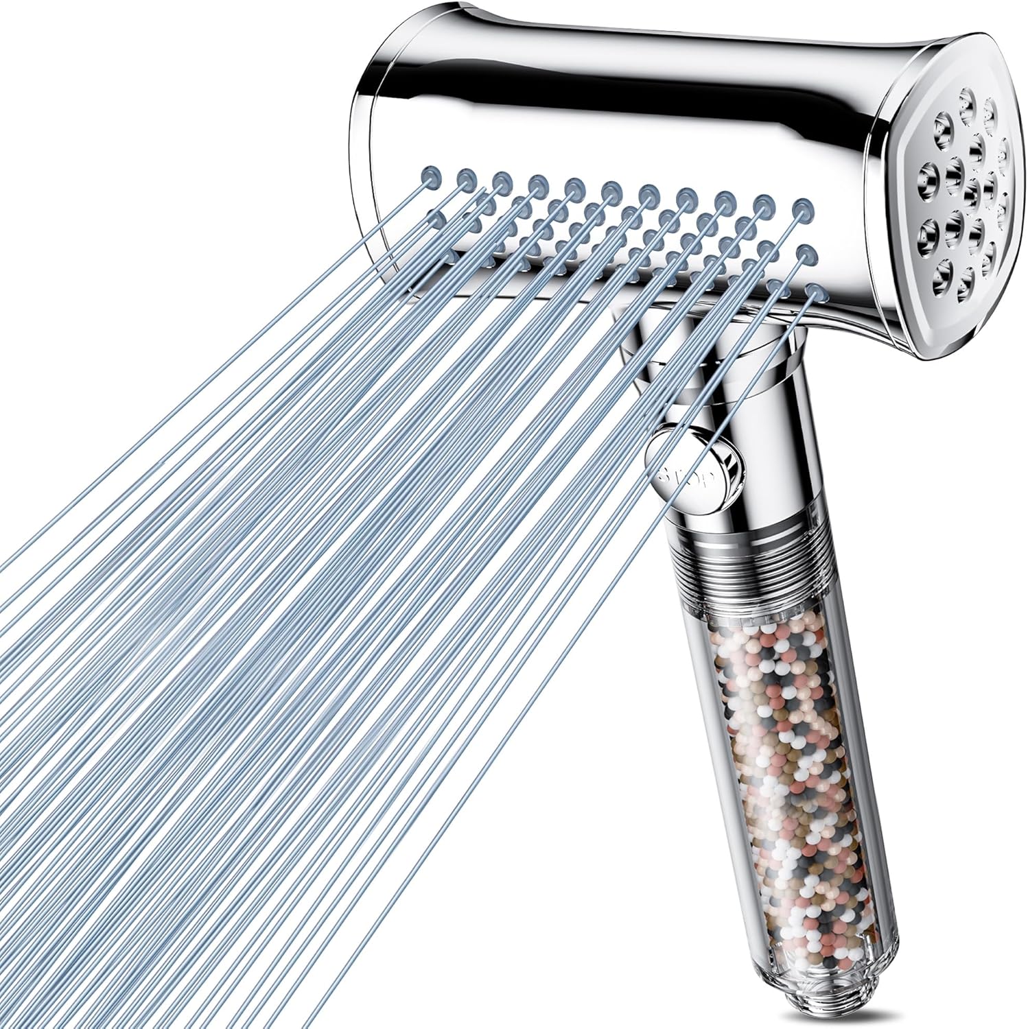 Magichome Filter Shower Head with 4 Spray Modes, 8-Stage Filtration Hard Water Filter Shower Head with Water Stop Function
