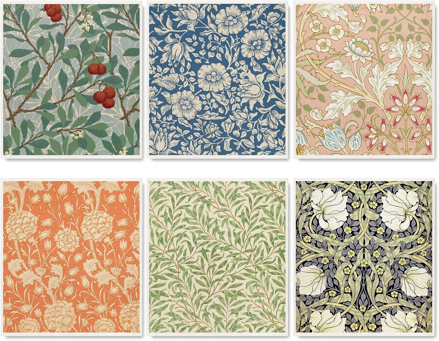 Whaline Vintage Floral Swedish Kitchen Dishcloth Dish Towel, 6 Pcs