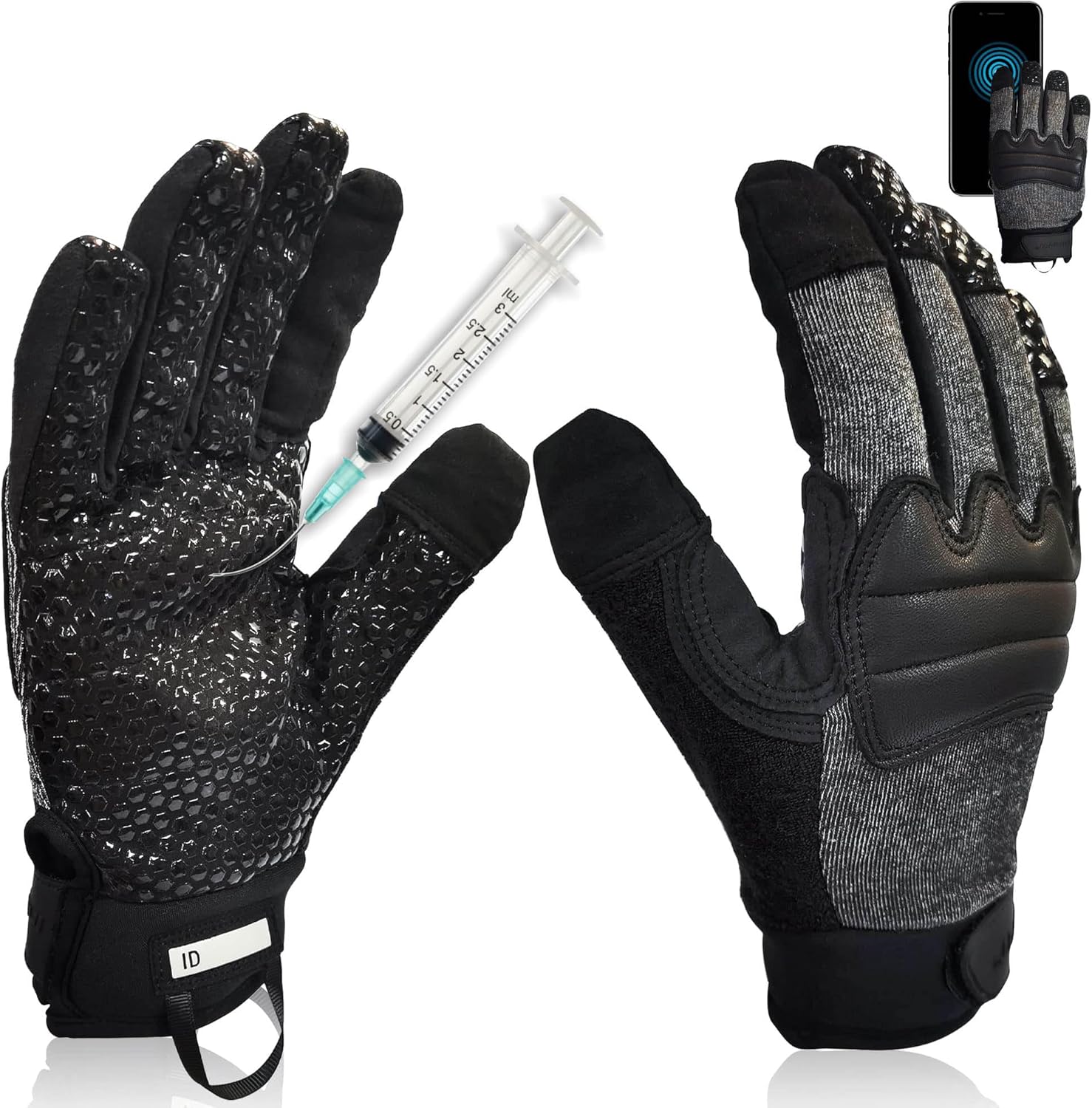 Level 5 Needlestick Resistant,Professional Needle Puncture Resistant,ANSI A9 Anti-Cut/Slash,Touchscreen Gloves