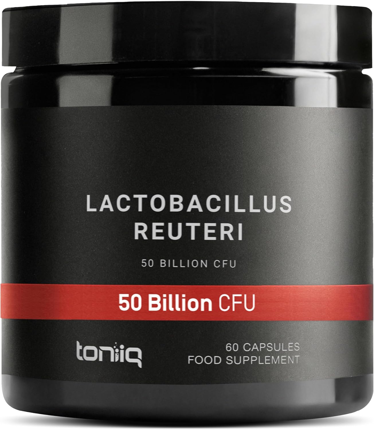 Toniiq 50 Billion CFU Lactobacillus Reuteri Probiotic 50mg per Serving - L Reuteri Probiotics - Highest CFU Count Lactobacillus Reuteri Probiotic - 60 Vegetarian Capsules - 60 Servings
