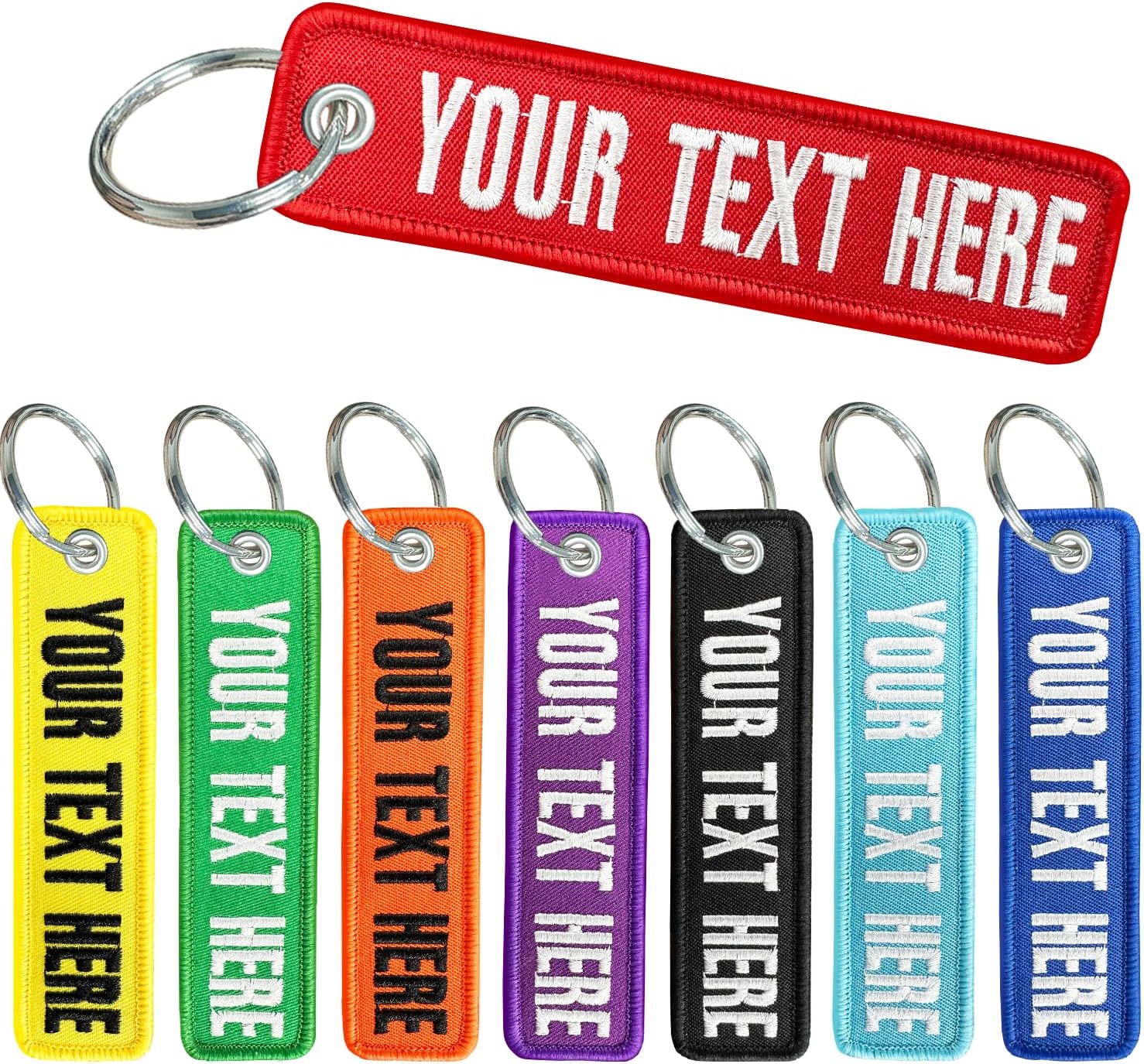 Personalized Keychains, Customized Embroidered Key Tags, Luggage Tags, Key Ring Accessories, Gifts for Men & Women