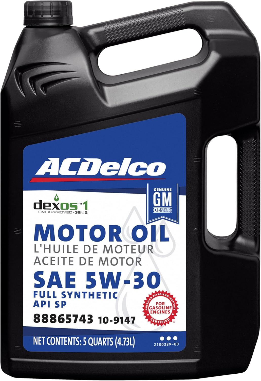 ACDelco GM Original Equipment 10-9330 (19432322) dexos™1 GEN 3 Full Synthetic 5W-30 Motor Oil - 5 qt