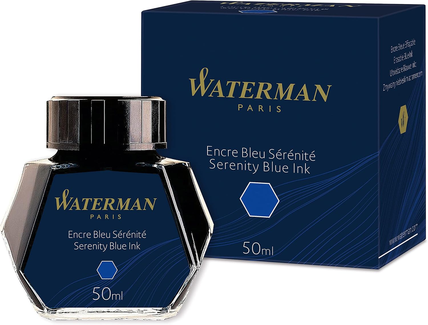 Waterman Fountain Pen Ink Serenity Blue 50ml Bottle