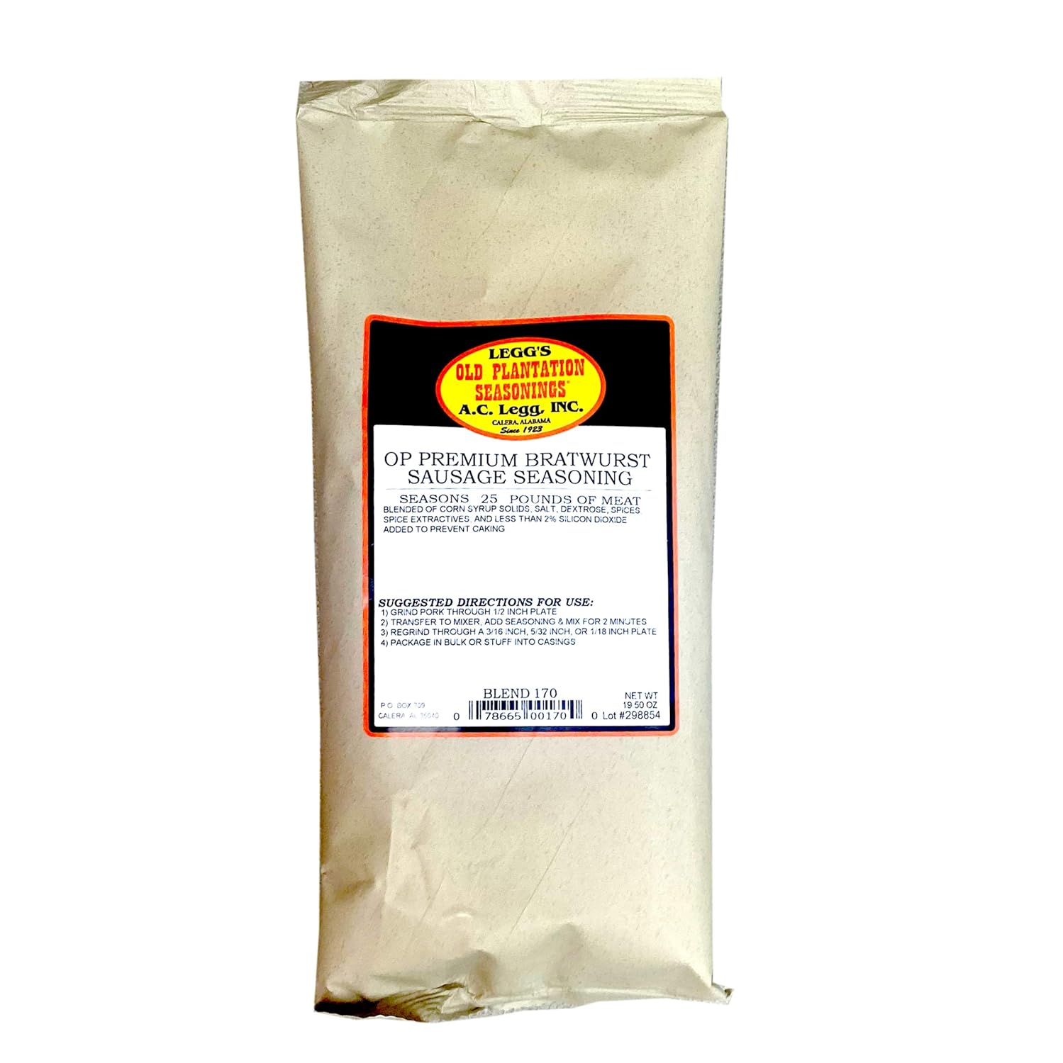 AC Legg's Premium Bratwurst Seasoning Blend 170 - 1 pack
