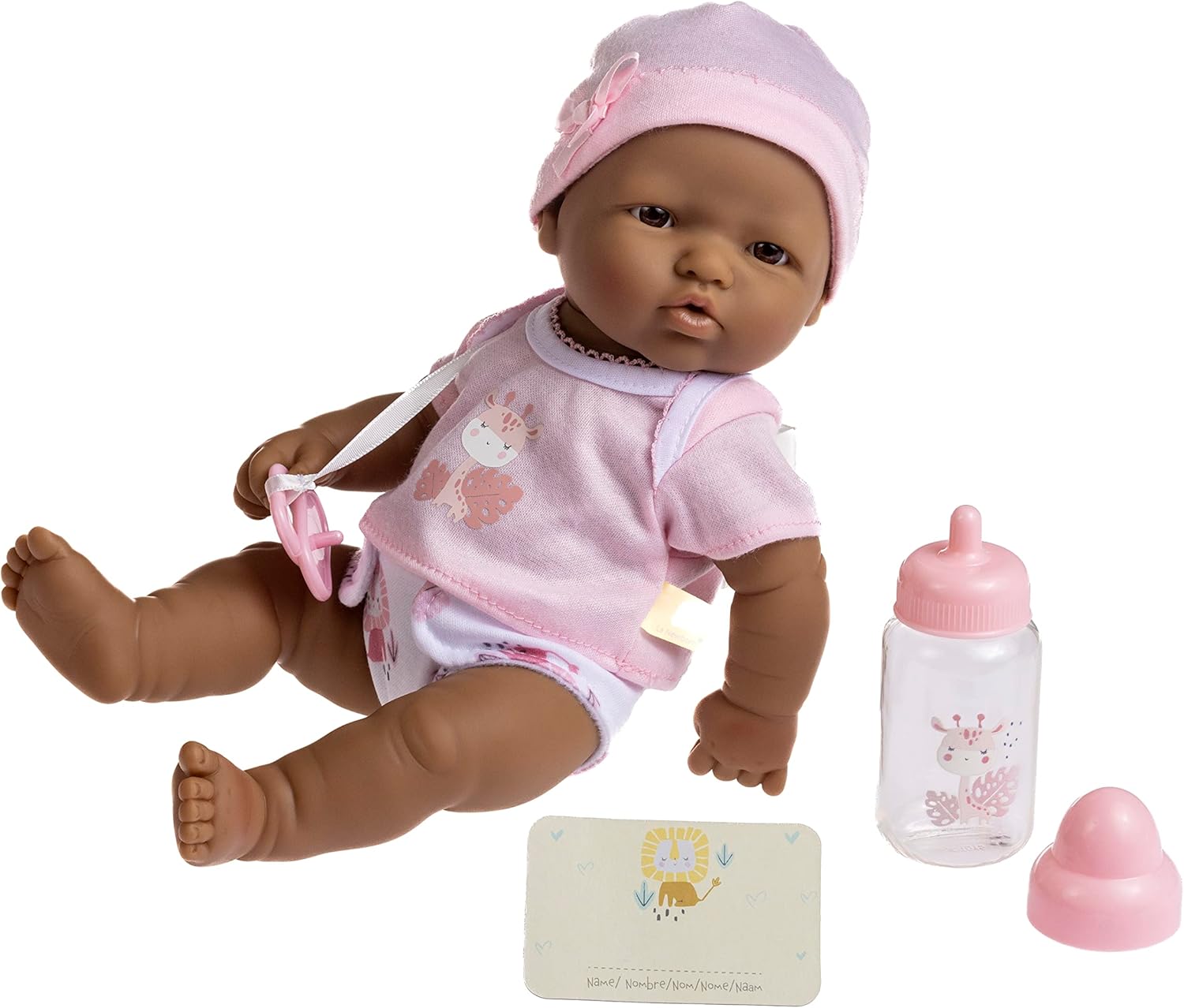 JC Toys - La Newborn Nursery | 7 Piece Baby Doll Gift Set | 12" Life-Like Hispanic Doll with Accessories | Purple | Ages 2+ (18347)