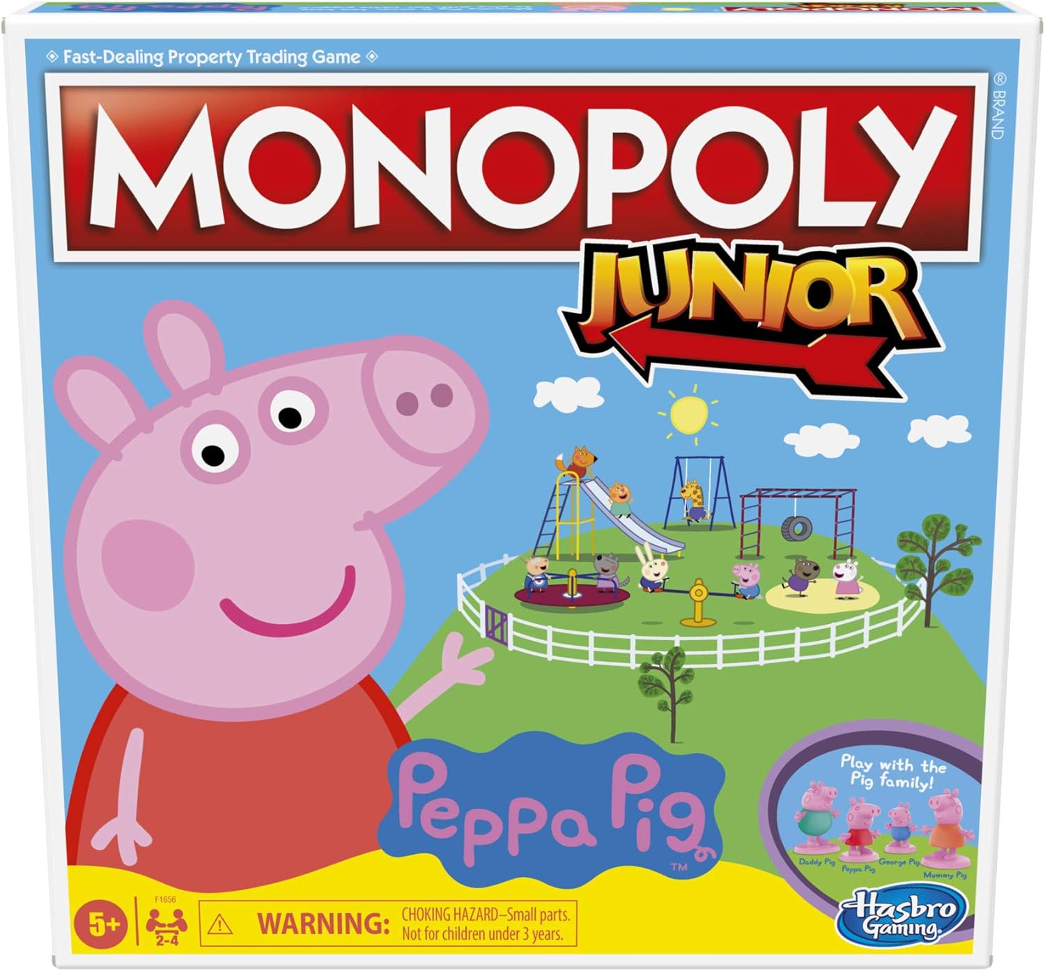 Hasbro Gaming Monopoly Junior: Peppa Pig Edition Board Game for 2-4 Players, Indoor Games for Kids, Peppa Pig Toys and Games, Ages 5+ (Amazon Exclusive)