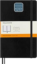 Moleskine Classic Expanded Notebook, Soft Cover, Large (5" x 8.25") Ruled/Lined, Black, 400 Pages