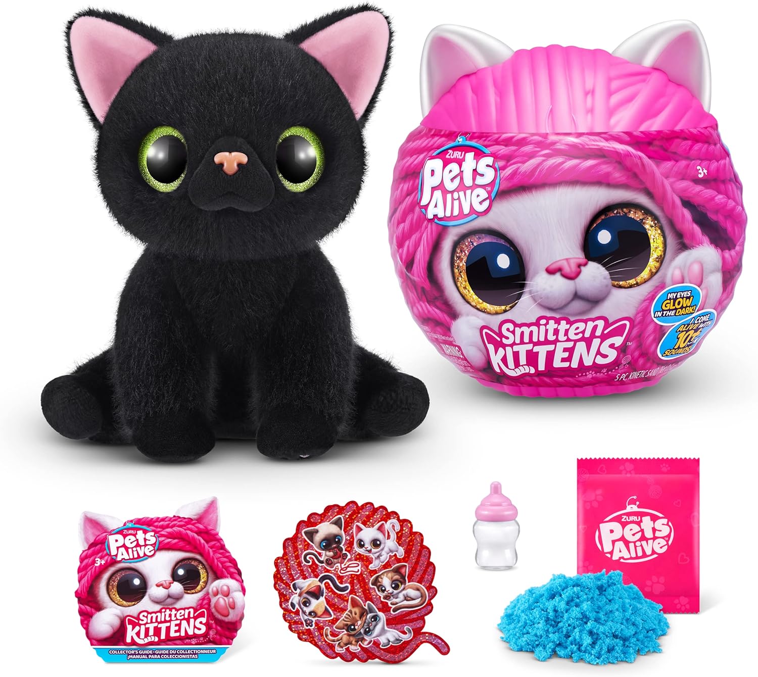 Pets Alive Smitten Kittens Surprise (Bombay Cat Lucky) by ZURU Nurture Play Soft Toy Unboxing Adopt Interactive 10 Sounds
