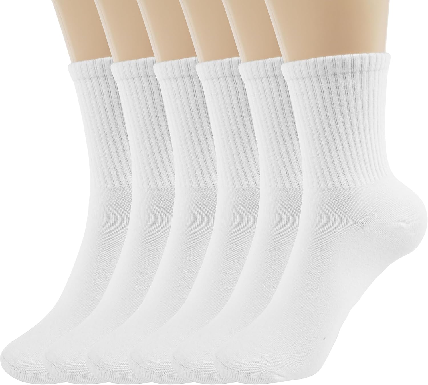 BomKinta Women Casual Calf Socks - Cute Cotton Crew Socks - Soft Above Ankle Sock 6 Pairs Size 5-10