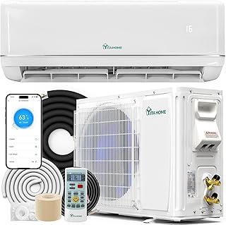 YITAHOME 24000 BTU Mini Split Air Conditioner Heat Pump System, Wifi Enabled 21 SEER2 208-230V Ductless AC Cool Up to 1500 Sq. Ft, Compatible with Alexa, Complete Installation Kit, White