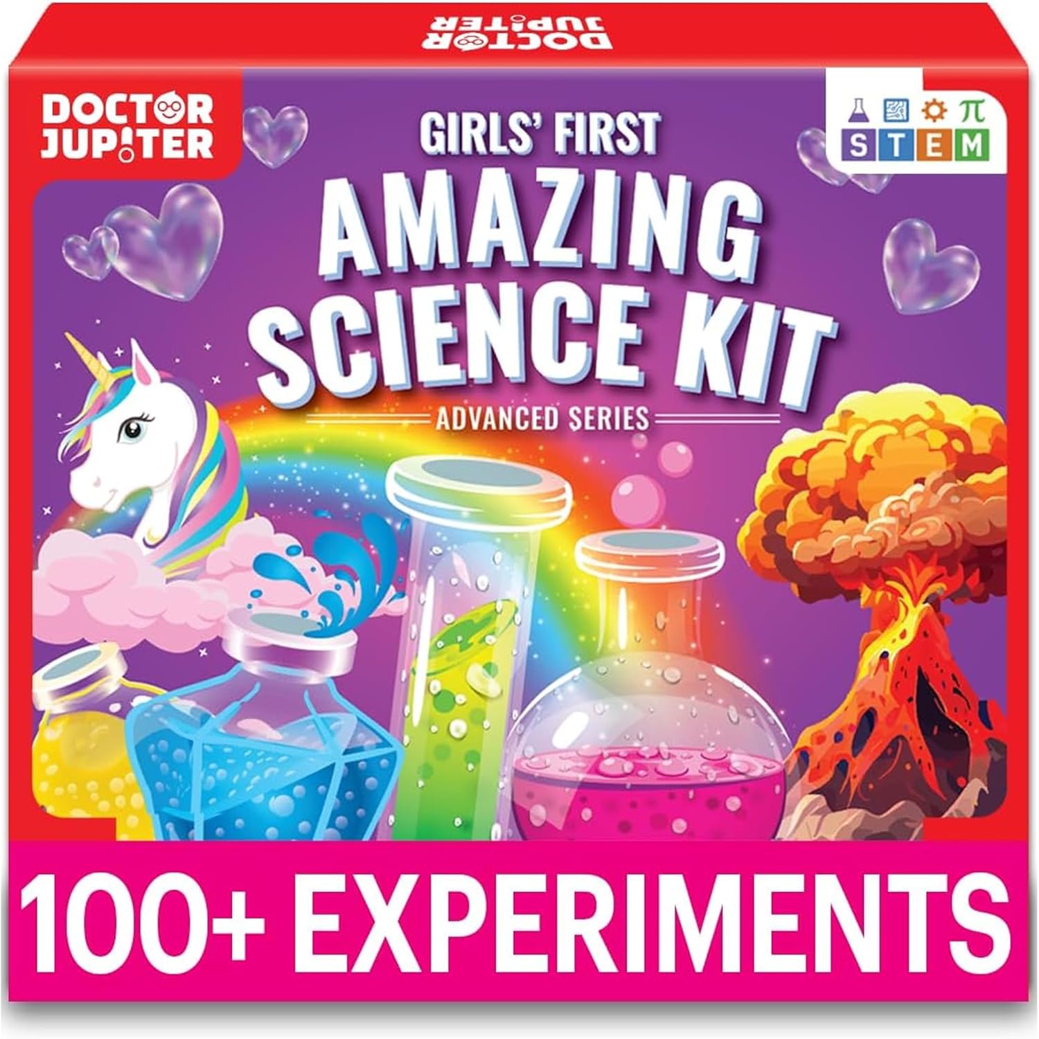 Doctor Jupiter My First Amazing Science Kit for Girls Ages 4+ | Birthday Gift Ideas for 4-5-6-7-8 Year Old Girls | 100+ Experiments | STEM Learning & Educational Toys, Summer Activities
