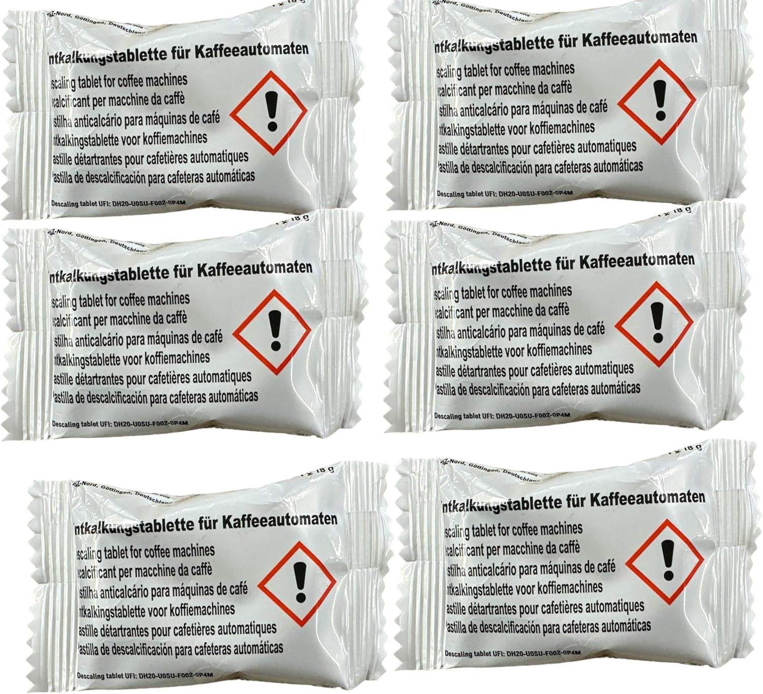 QUAILITAS Descaling Tablets [Pack of 6] Coffee Maker Descaling Tablets for Bosch Tassimo with Lime Scent, Espresso Machine Descaler Tablets for Automatic Machines – Coffee Machine Cleaning Products