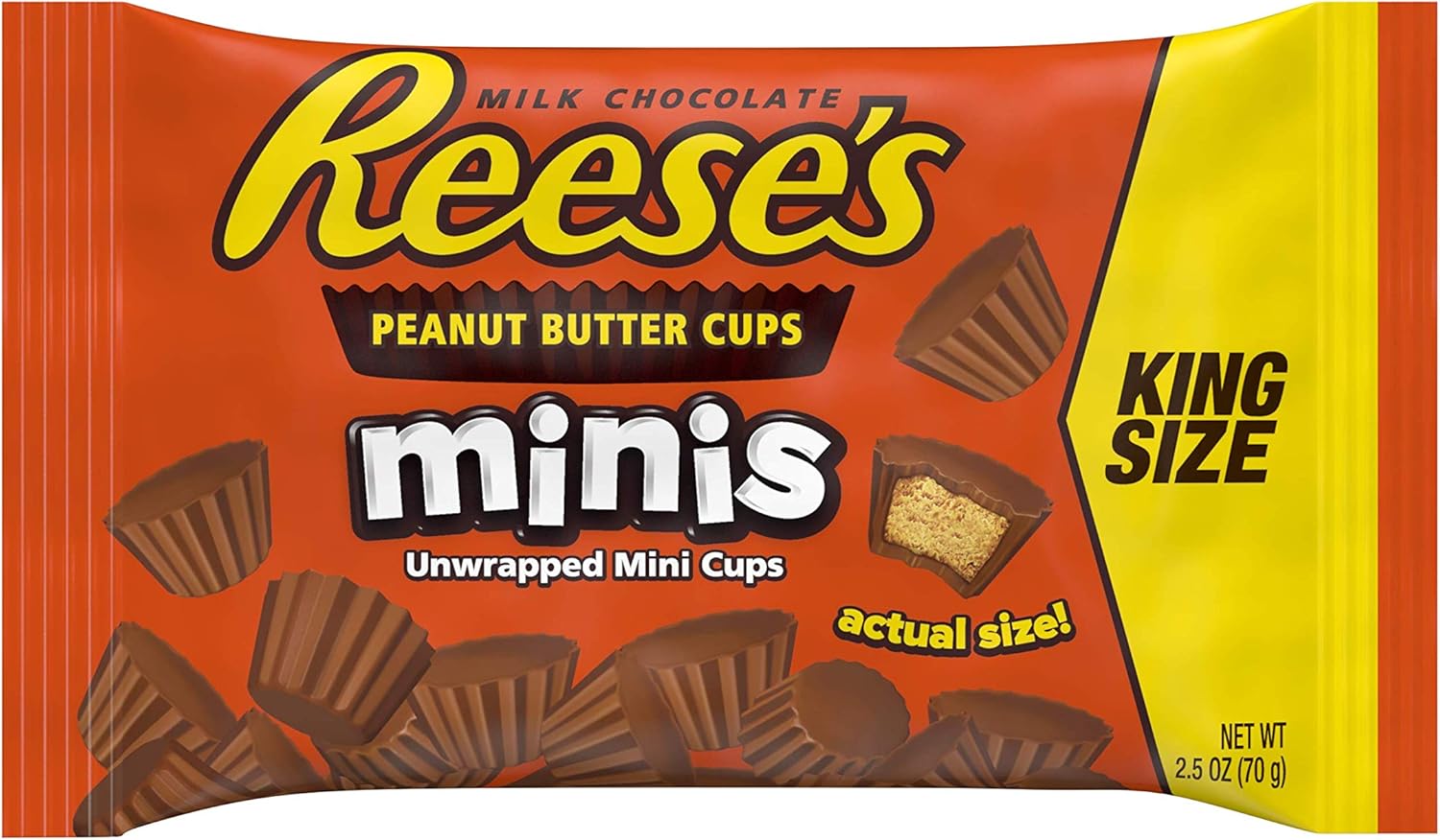 Reese's Peanut Butter Cups Minis King Size 2.5 oz (70 g)