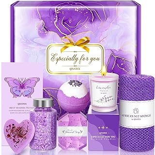 Birthday Gifts for Women, Bath Relaxing Spa Gift Baskets Stockings Stuffers for Women, Get Well Gifts for Women Best Friend Christmas White Elephant Lavender Gifts Set for Women Wife Her Mom