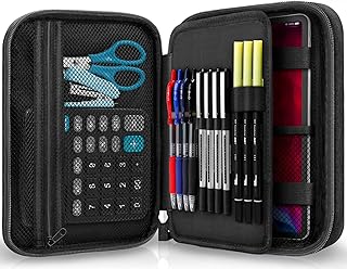 Zannaki Big Capacity Storage Pouch Marker Pen Pencil Case Simple Stationery Bag Box Art Tool & Sketch Storage Boxes for Bullet Journal Middle High School Office College Student Girl Women Adult Teen
