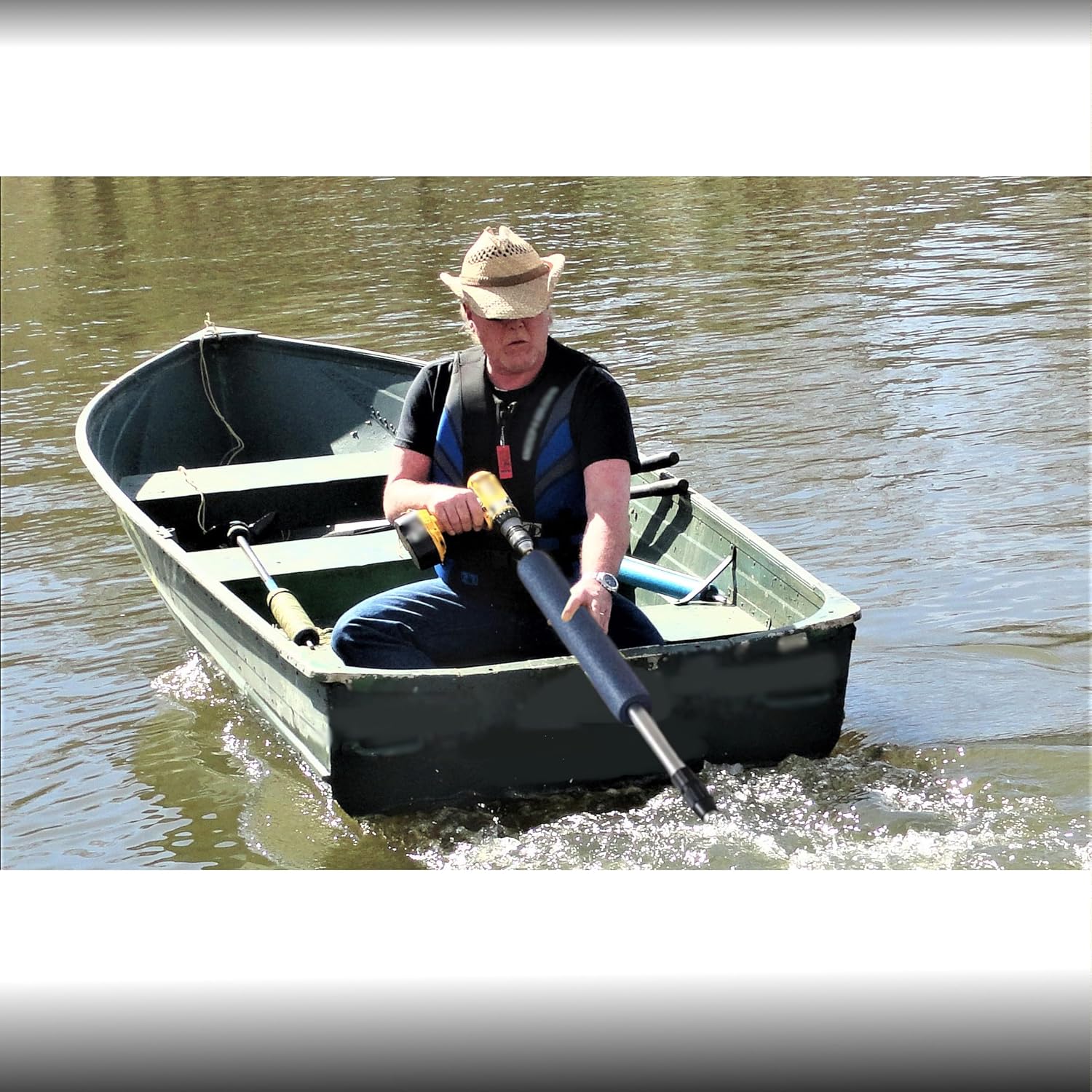 New Extendable Drill Paddle for Canoe, Kayak, Raft, Boat, Outdoors, Pontoons, Fishing Tubes, Watercraft, Dingy, Sailboat