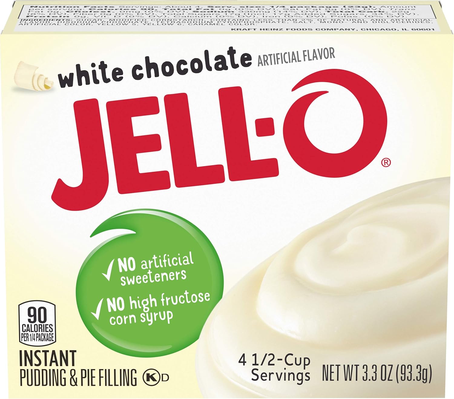 Jell-O Instant Pudding and Pie Filling, White Chocolate, 3.3-Ounce, Pack of 6 by Jell-O