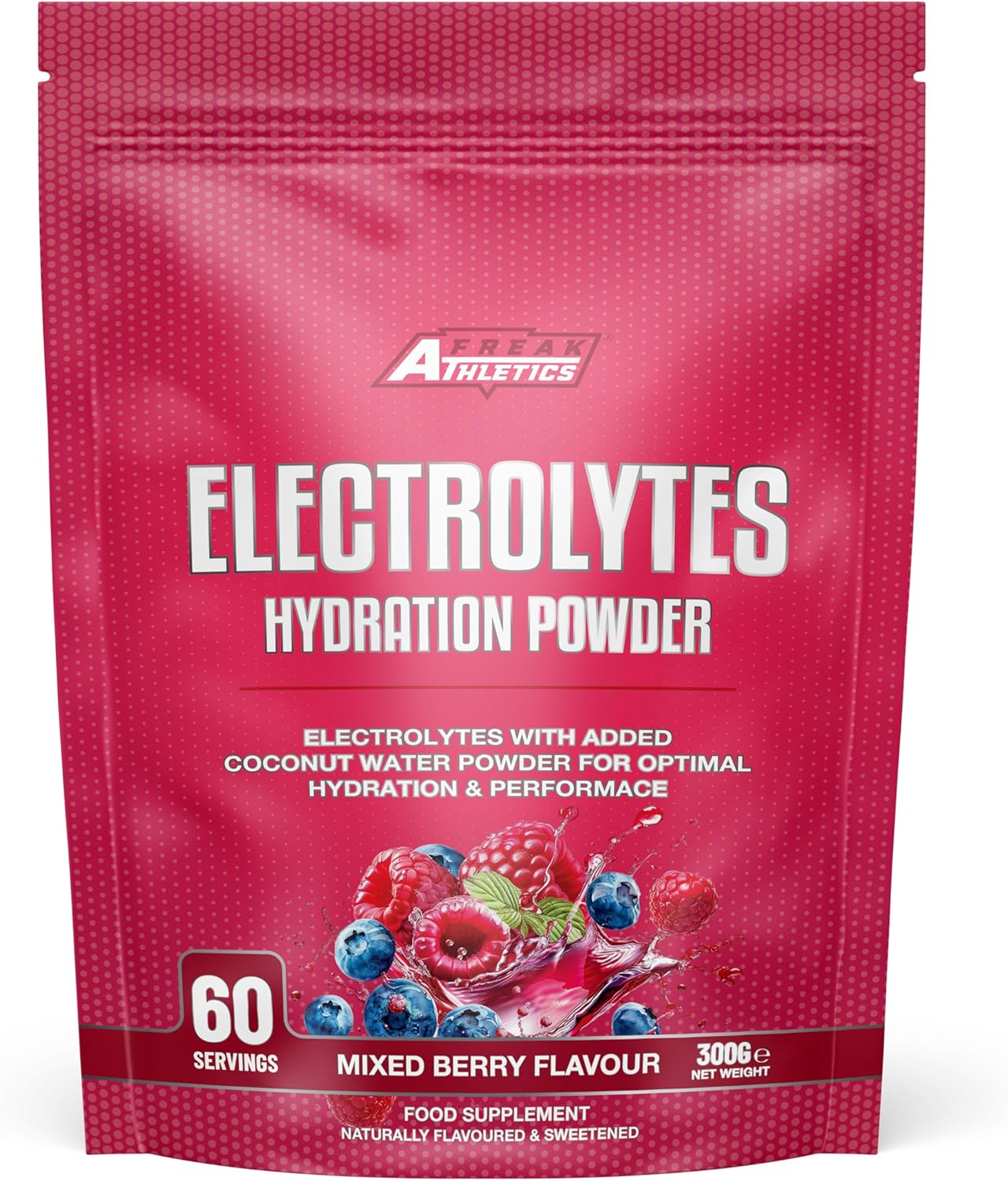 Electrolytes Powder - 300g Flavoured Electrolytes Naturally Flavoured & Sweetened (300g, Berry)
