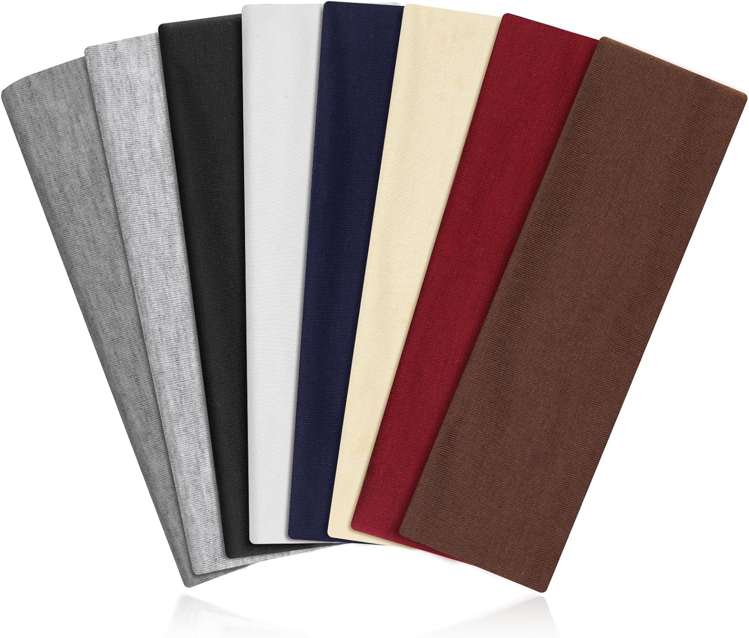 AWUMBUK 8 Pcs Headbands for Women's Hair, Fashion Hair Bands for Women Men Soft Ladies Headband Elastic Head Bands Yoga Gym Hair Accessories Multicoloured