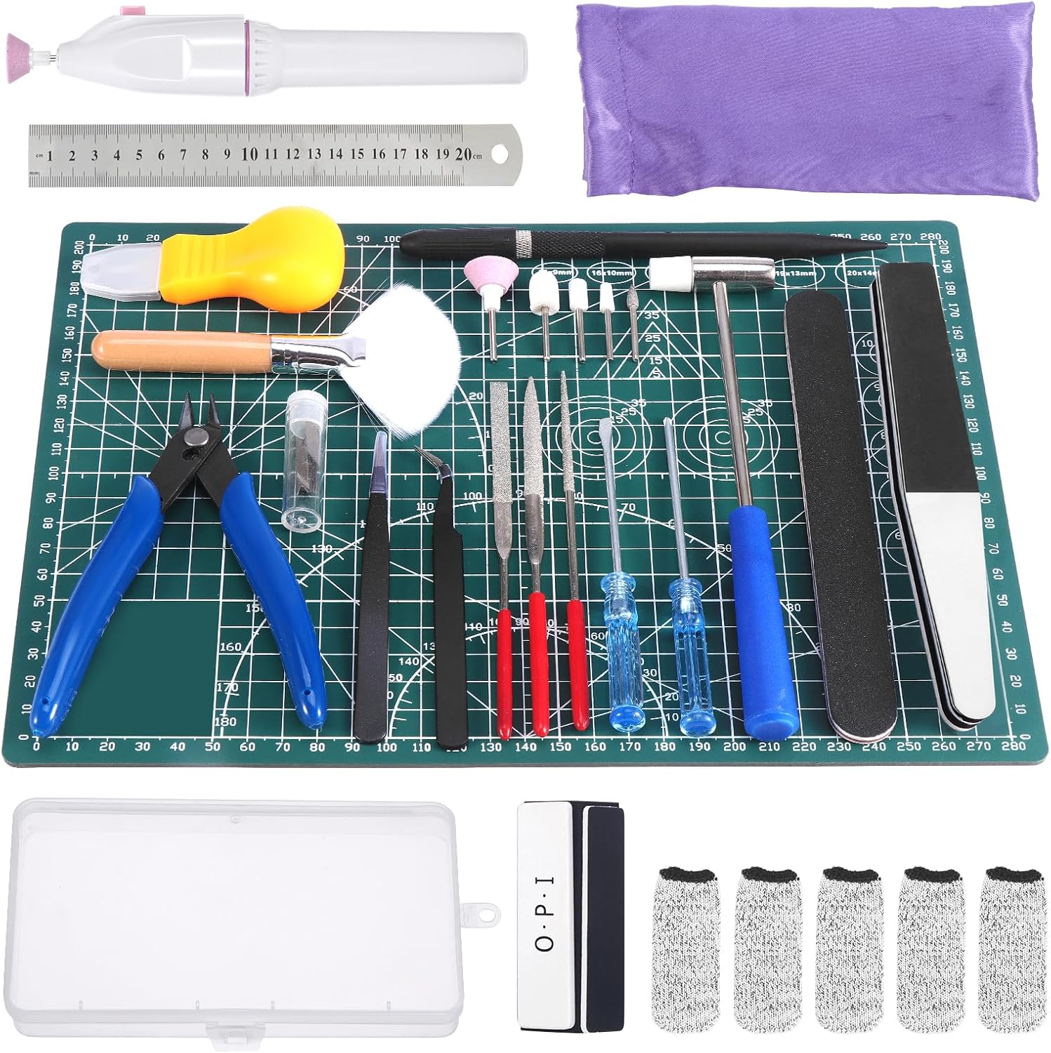 Roxanex 29PCS Model Building Tools Kit, Hobby Building Tools Set Model Making Tools Kit Basic Tools Craft Set for Gundam Car Model Building Repairing and Fixing