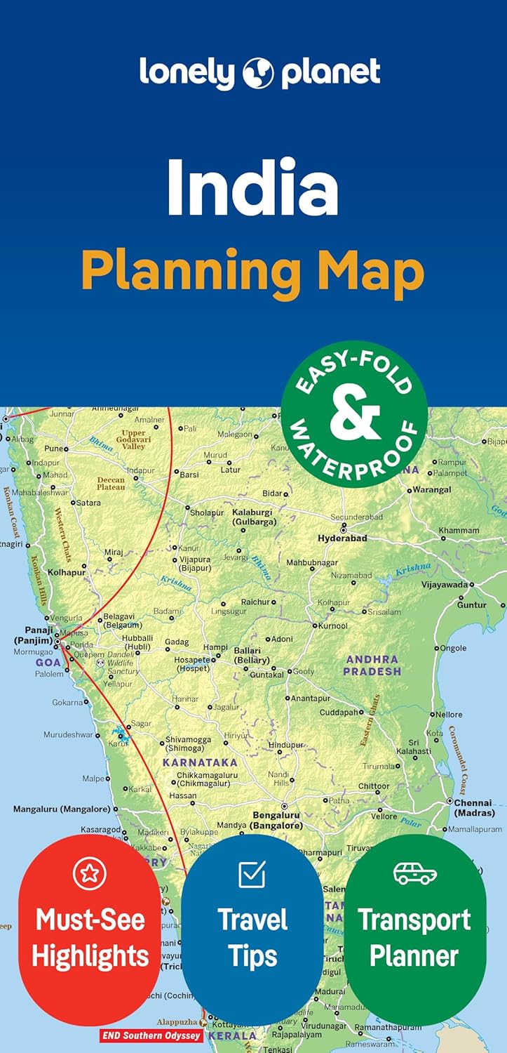 Lonely Planet India Planning Map