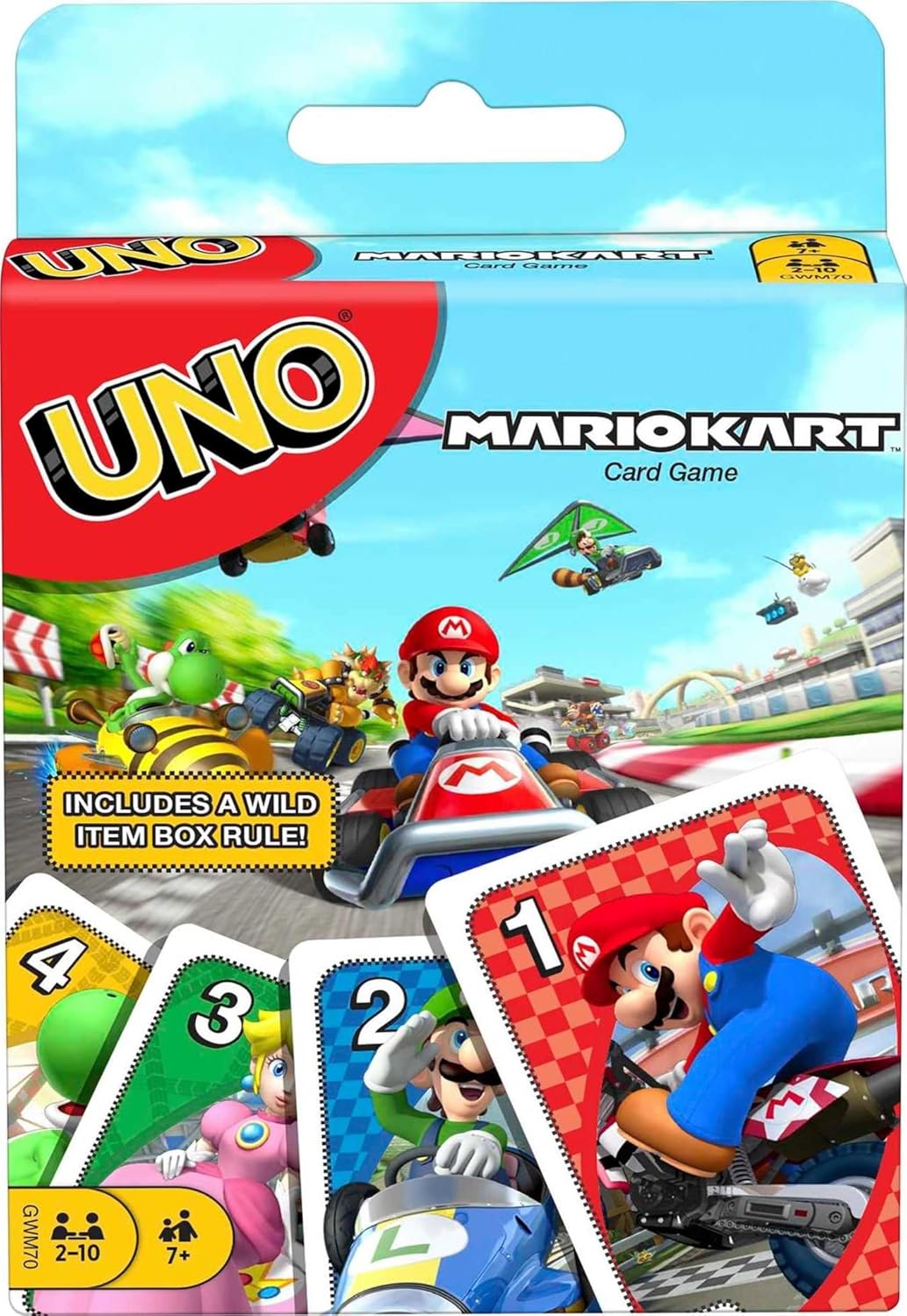 Mattel Games UNO Mario Kart Card Game for Kids, Adults, Families & Parties with Special Rule for 2 to 10 Players