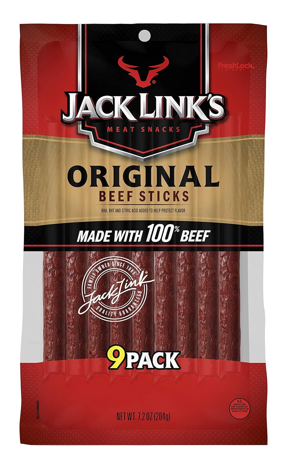 Jack Links, Beef Sticks, Original, 9 Pack , 7.2 Ounce