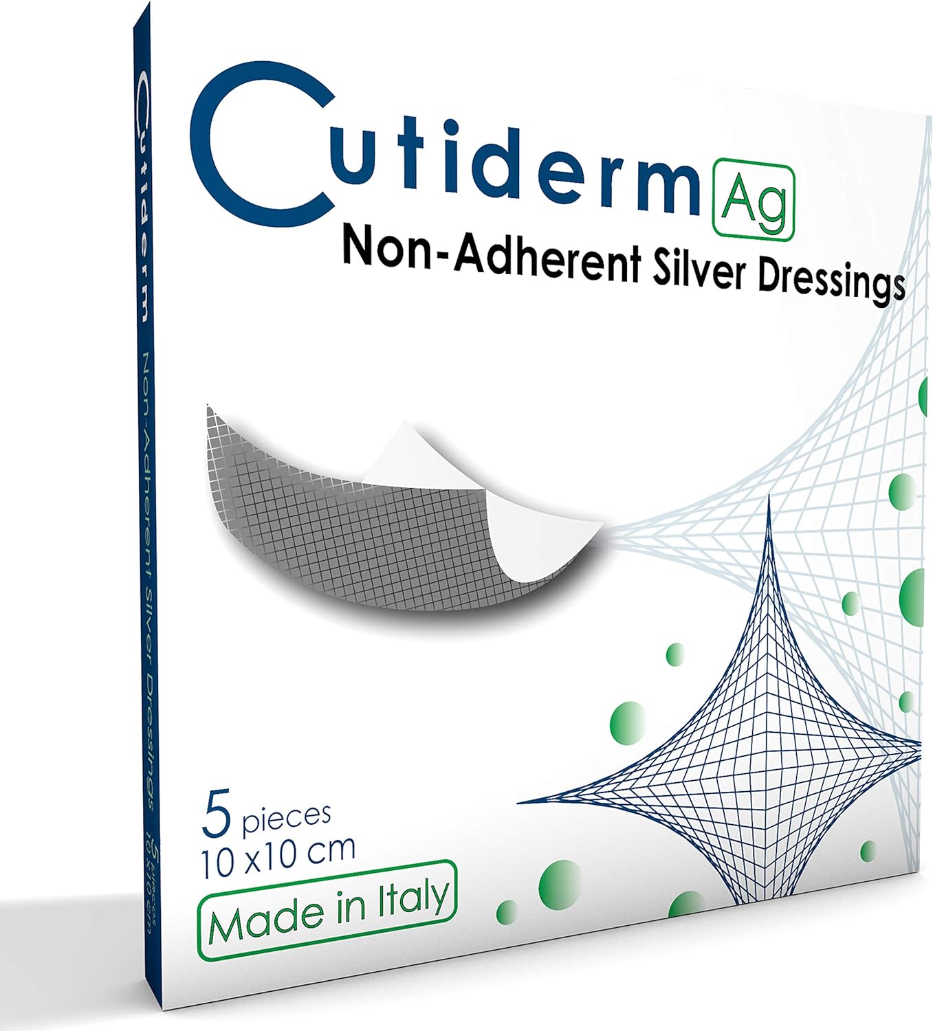 Cutiderm AG Non-Adherent Silver Wound Dressings 10cm x 10cm Pack of 5