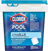 Clorox® Pool&Spa™ XtraBlue 1” Swimming Pool Chlorinating Tablets, Kills Bacteria & Stops Algae, Perfect for Small Pools (5 LB)