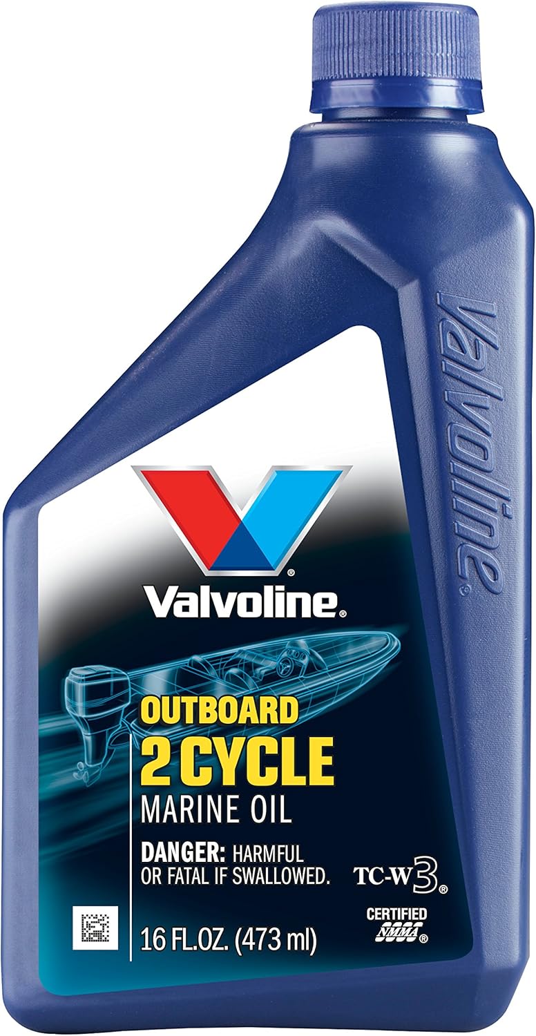 VALVOLINE 2-Stroke Outboard Marine Oil - 16 oz, Case of 12