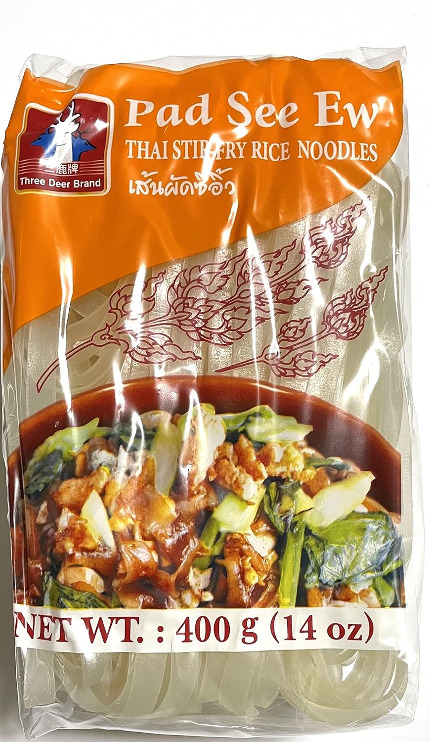 Pad See Ew Rice Noodles Gluten-Free 14 oz/Shipped by Thai Pantry.net