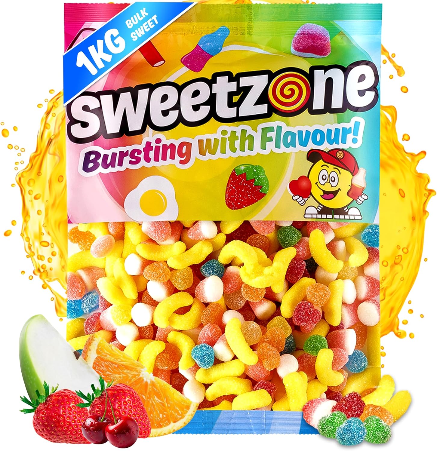 Sweetzone Supreme Mix 1kg, A Delightful Blend of Pick and Mix Sweets, Sour Sweets, Retro Sweet, Fizzy Sweet, and Bulk Sweeties, Perfect for Sweeties Hampers, Tubs, and Bags, Loved by Kids