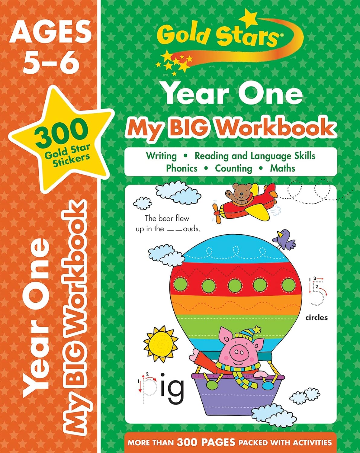 My BIG Workbook Gold Stars Year One (324 pages, 300 gold star stickers, ages 5-6)