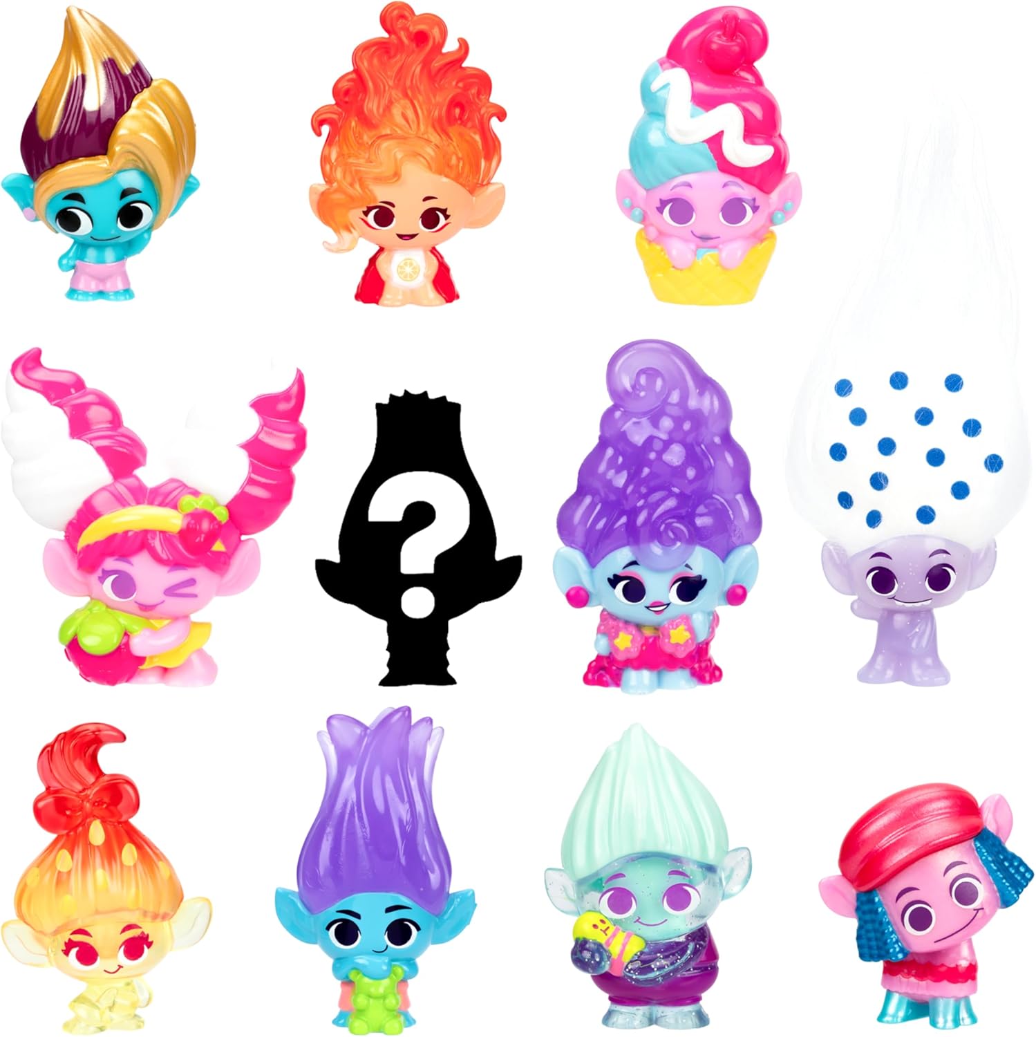 Trolls DreamWorks Fun Fair Surprise Mineez - 1.5 Inch Collectible Figures - Sweet Surprises 11 Pack, 35+ to Collect in Series 2