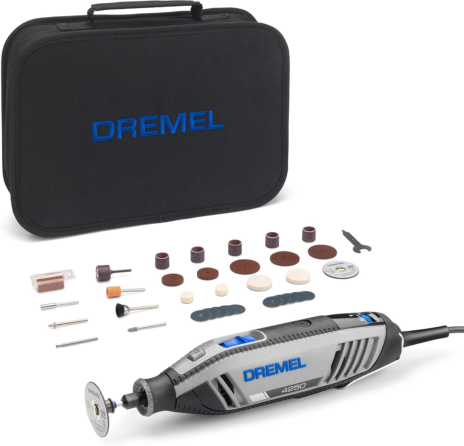 Dremel 4250 Rotary Tool 175 W, Multitool Kit with 35 Accessories, 175W Motor with Electronic Feedback, Variable Speed 5.000-35.000 RPM