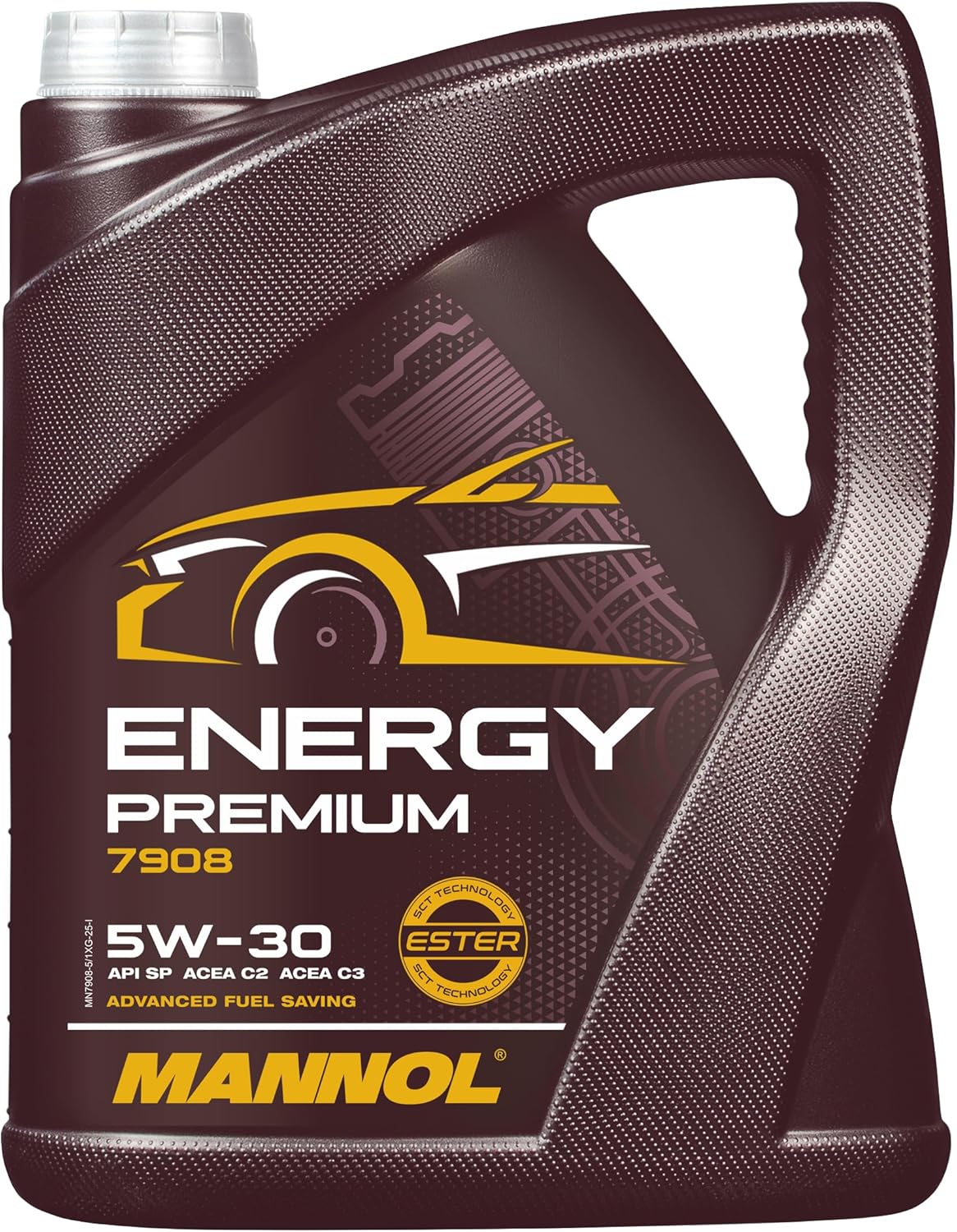 Mannol 5 Litre Energy 5W-30 Engine Oil 7908 API SN/CH-4 ACEA C2 Premium Synthetic Ester Technology