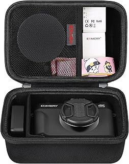 Elonbo 4K Digital Camera Carrying Case for Femivo/VETEK/IWEUKJLO/VJIANGER/WIKICO/Saneen/OIEXI 4K 48MP Vlogging Camera, Travel Compact Camera Storage Cover Bag Organizer Holder, Black