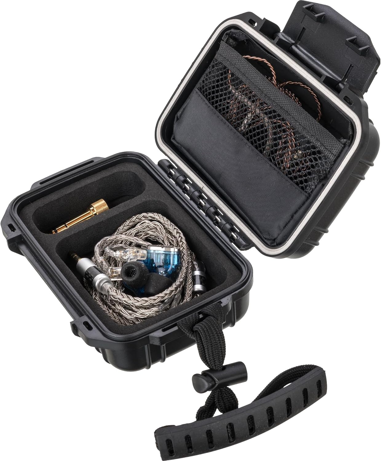 in Ear Monitor Hard Case - IEM, in Ears, Headphones, Earphones, Earbuds. Suitable for KZ ZS10/ZS10 Pro/ZSN/ZST/ZEX/AS10/AS16/ZSN Pro X/YINYOO CCZ Melody Compact - Two Sizes - GIGCASE® (Large)